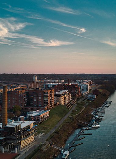 aerial photography of Rocket's Landing Richmond Virginia